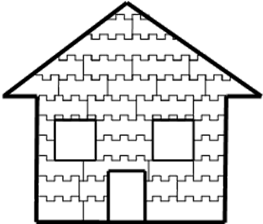 image of house built with Izodom building material